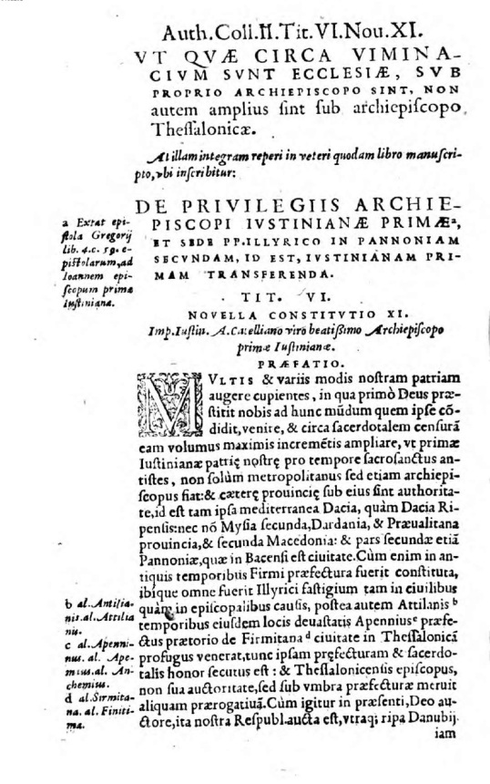 Novellae Constitutiones (Iustiniana Prima)